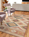 Desert Weave Jute Collection Area Rug - Sahara Rectangle Multi  lifestyle 8
