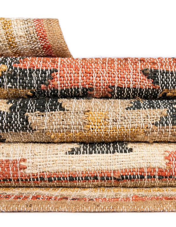 Desert Weave Jute Collection Area Rug - Sahara Rectangle Multi  lifestyle 21