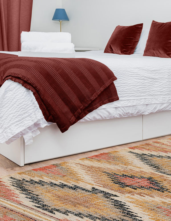 Desert Weave Jute Collection Area Rug - Sahara Runner Multi  lifestyle 30