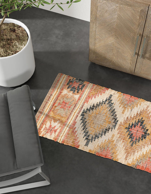 Desert Weave Jute Collection Area Rug - Sahara Runner Multi  lifestyle 34