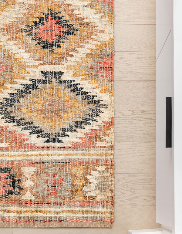 Desert Weave Jute Collection Area Rug - Sahara Runner Multi  lifestyle 35