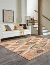 Desert Weave Jute Collection Area Rug - Sahara Square Multi  lifestyle 27