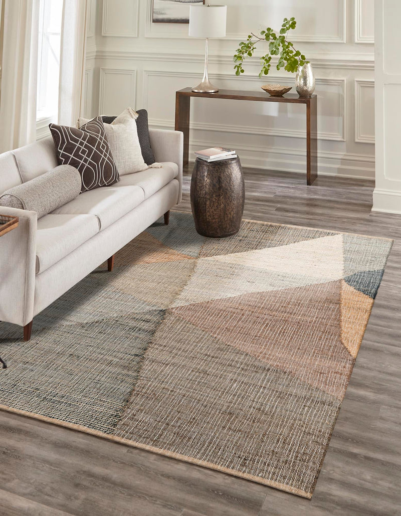 Desert Weave Jute Collection Area Rug -  Mojave Rectangle Multi  lifestyle 2