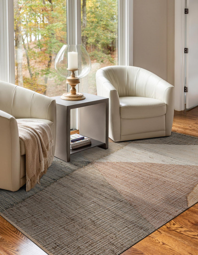 Desert Weave Jute Collection Area Rug -  Mojave Rectangle Multi  lifestyle 3