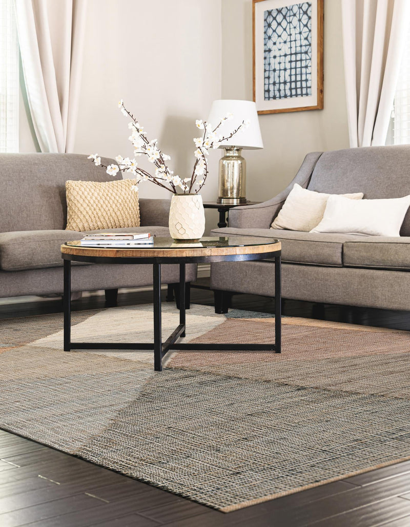 Desert Weave Jute Collection Area Rug -  Mojave Rectangle Multi  lifestyle 5