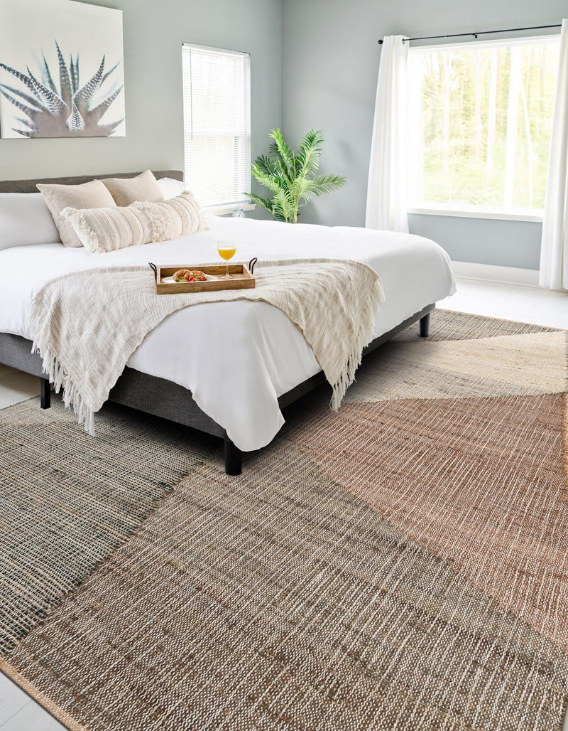 Desert Weave Jute Collection Area Rug -  Mojave Rectangle Multi  lifestyle 7