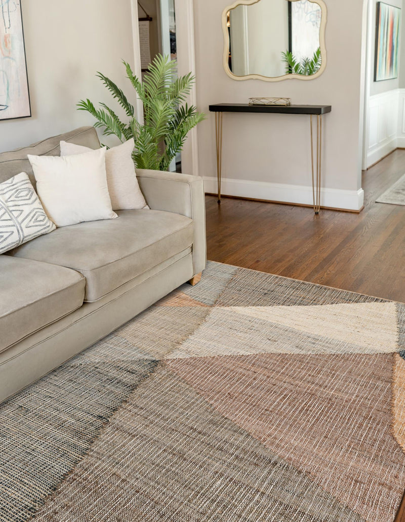 Desert Weave Jute Collection Area Rug -  Mojave Rectangle Multi  lifestyle 10