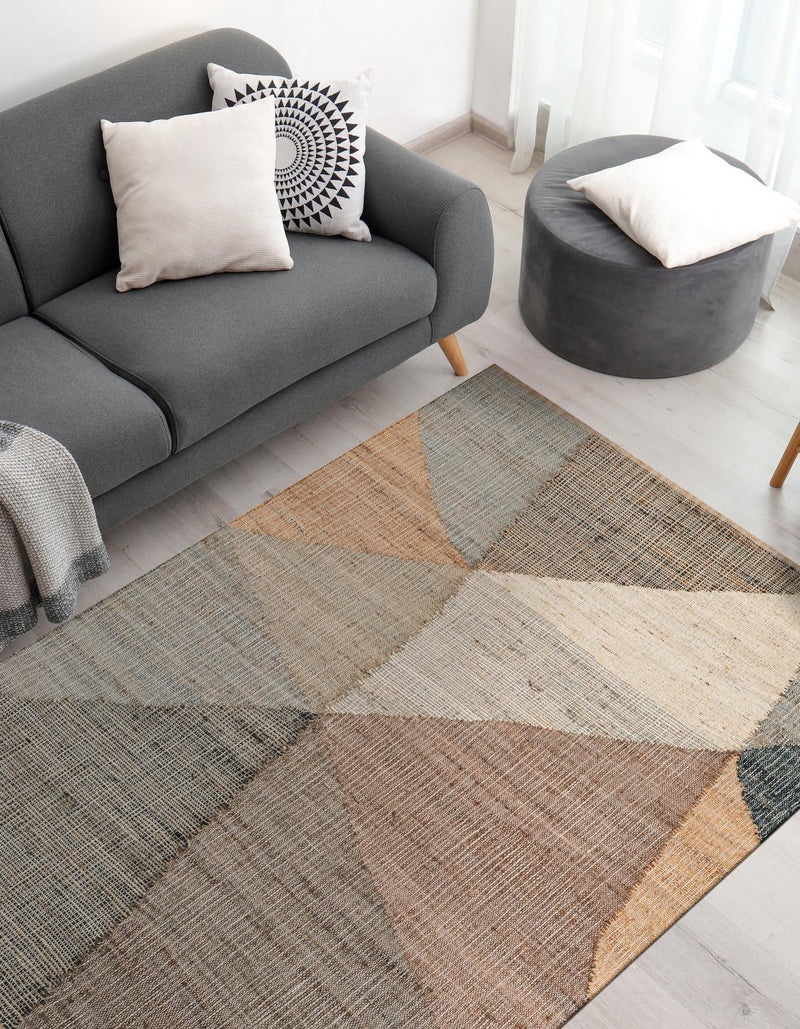 Desert Weave Jute Collection Area Rug -  Mojave Rectangle Multi  lifestyle 11
