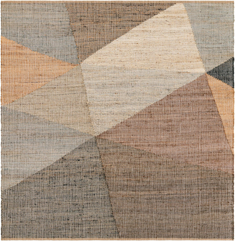 Desert Weave Jute Collection Area Rug -  Mojave Square Multi  lifestyle 23