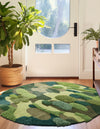 Forest Floor Oasis Collection Area Rug - Fernwood Round Green  lifestyle 8