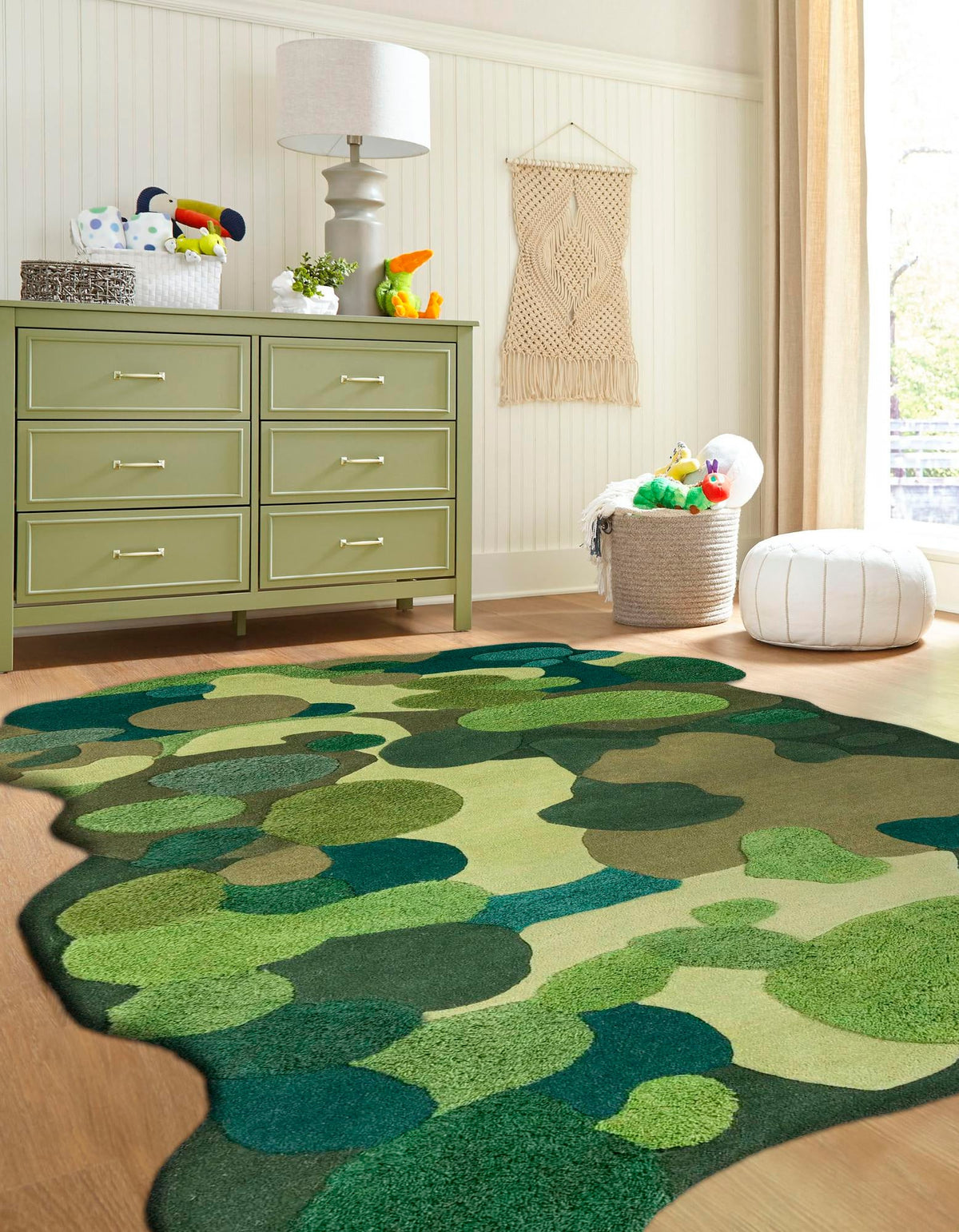 Forest Floor Oasis Collection Area Rug - Fernwood Rectangle Green  lifestyle 2