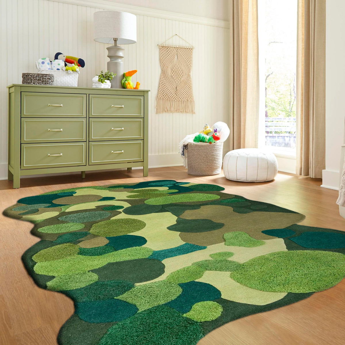 Forest Floor Oasis Collection Area Rug - Fernwood Rectangle Green  lifestyle 14