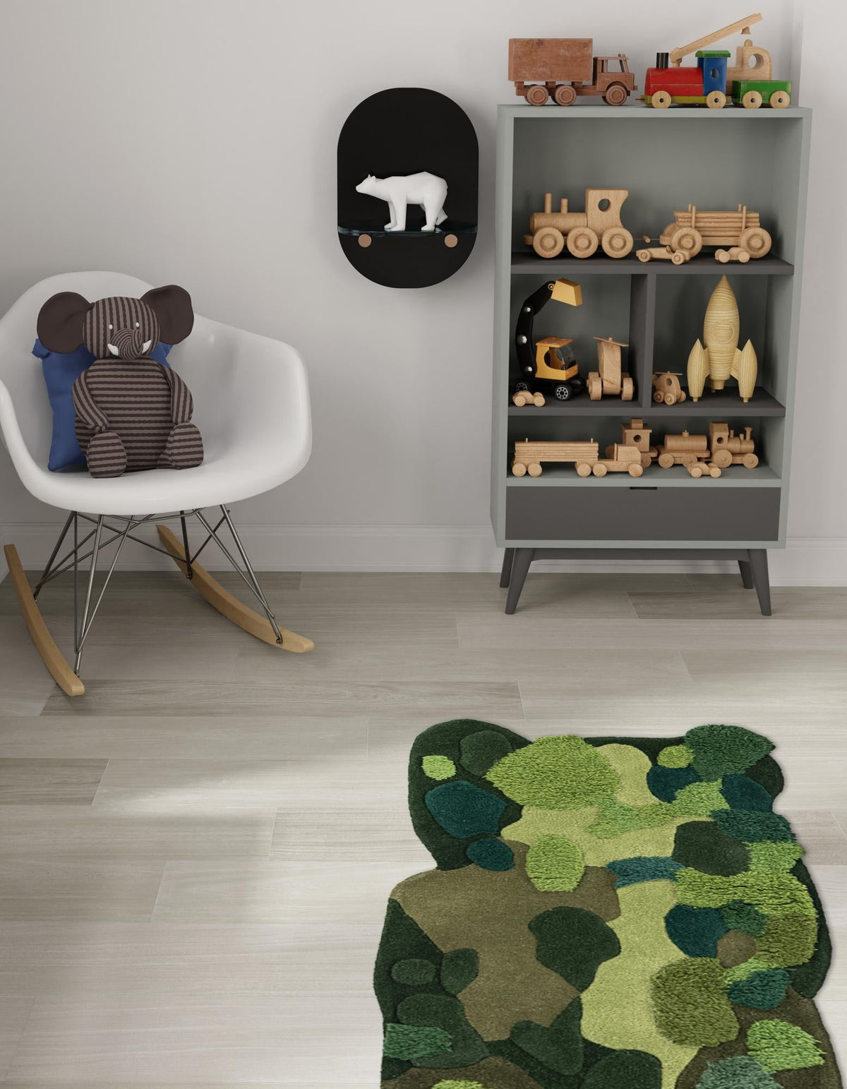 Forest Floor Oasis Collection Area Rug - Fernwood Runner Green  lifestyle 23