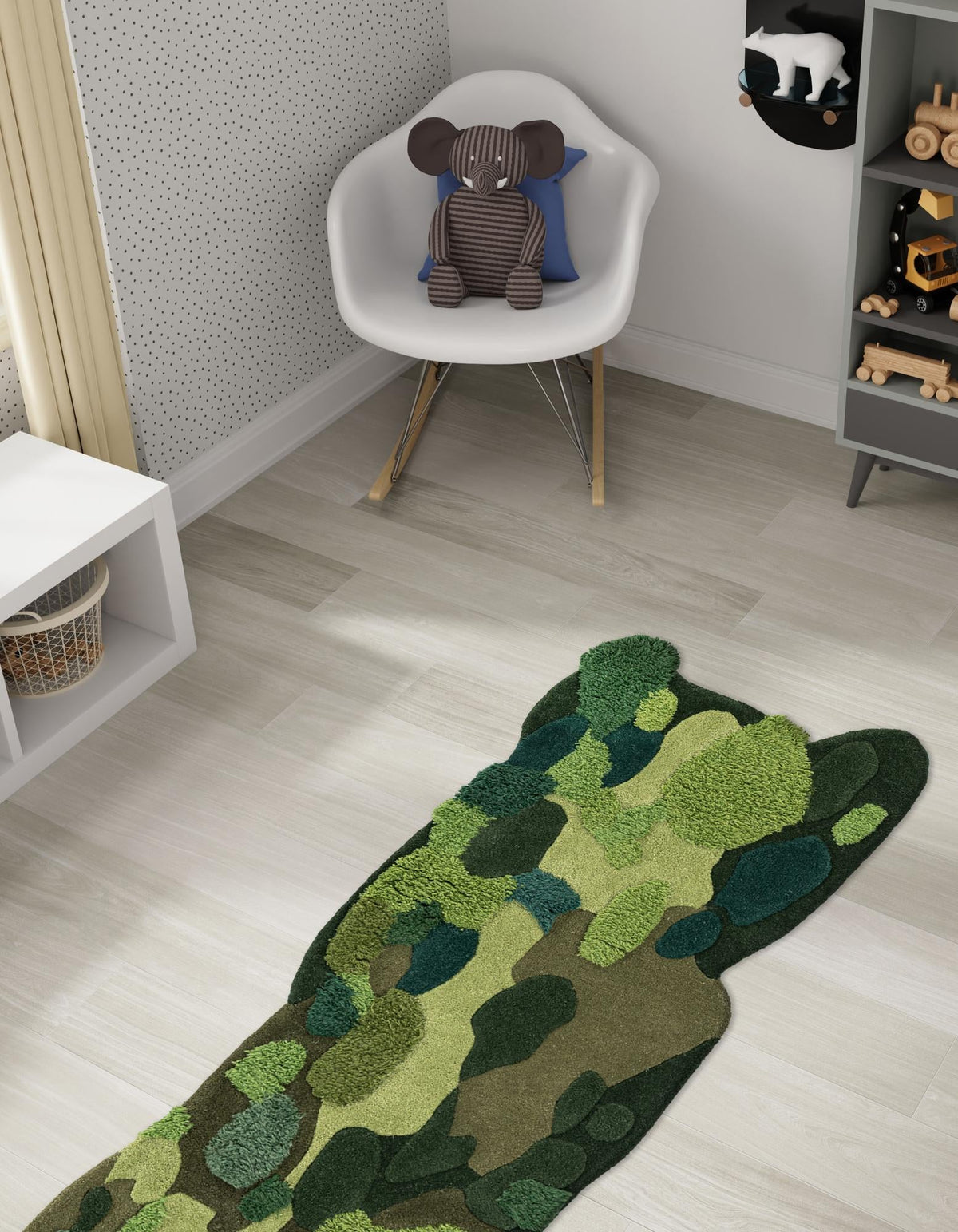 Forest Floor Oasis Collection Area Rug - Fernwood Runner Green  lifestyle 25