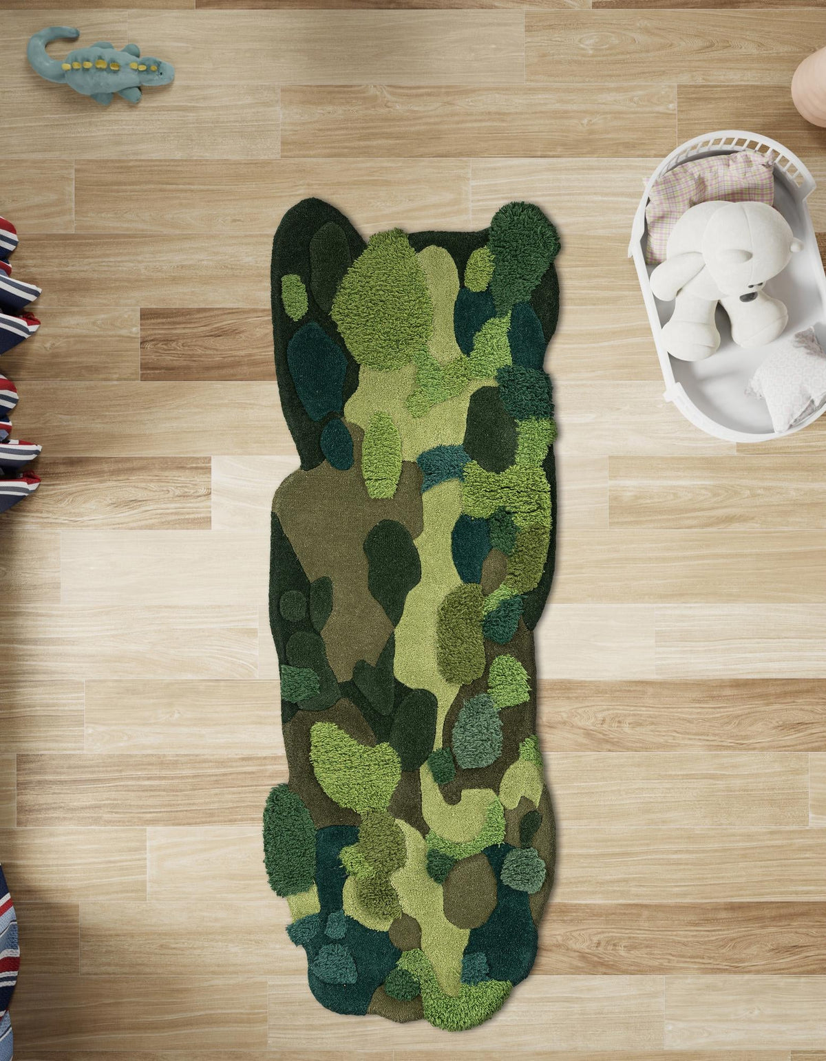 Forest Floor Oasis Collection Area Rug - Fernwood Runner Green  lifestyle 32