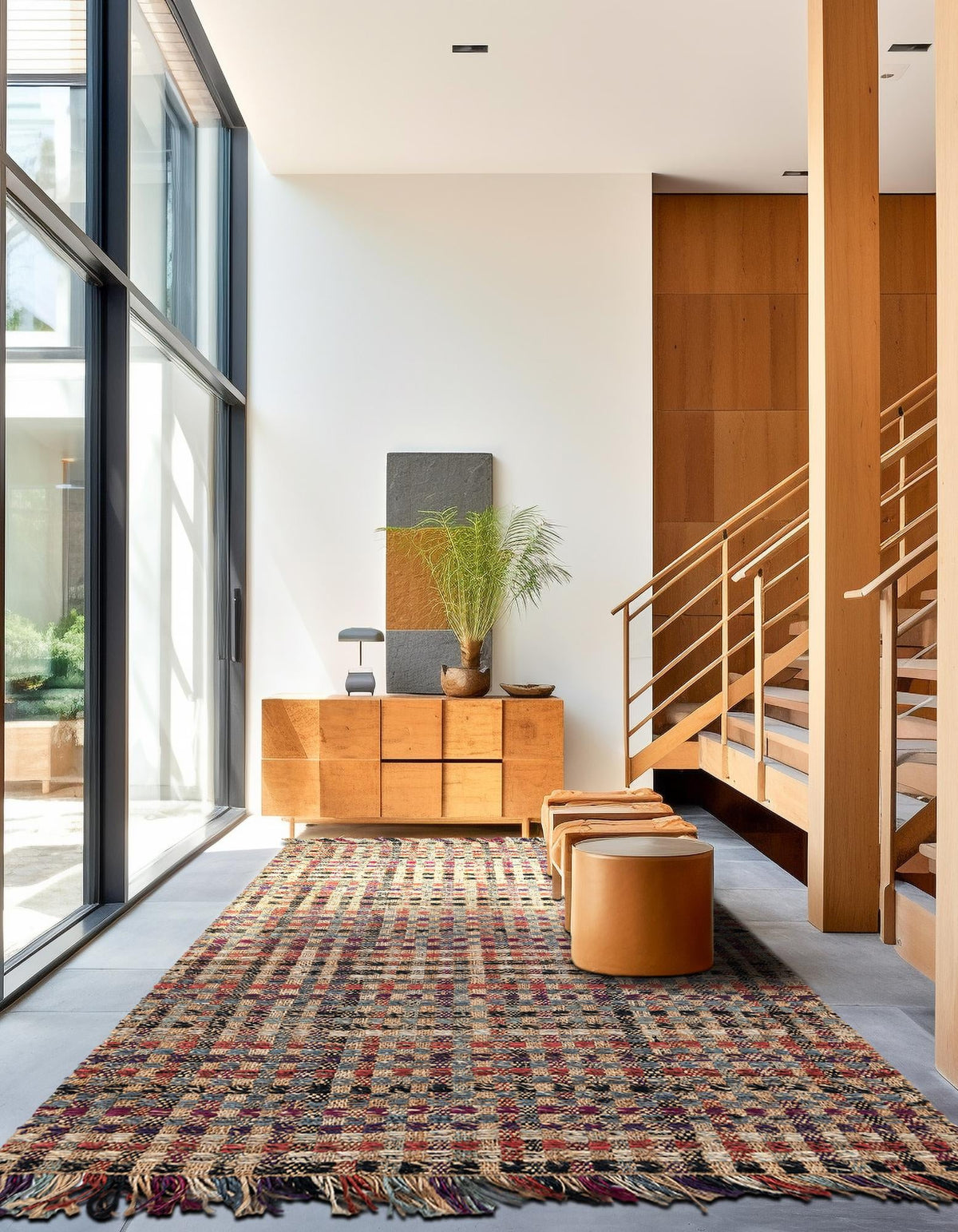 Savannah Jute Collection Area Rug - Malibu Rectangle Multi  lifestyle 9