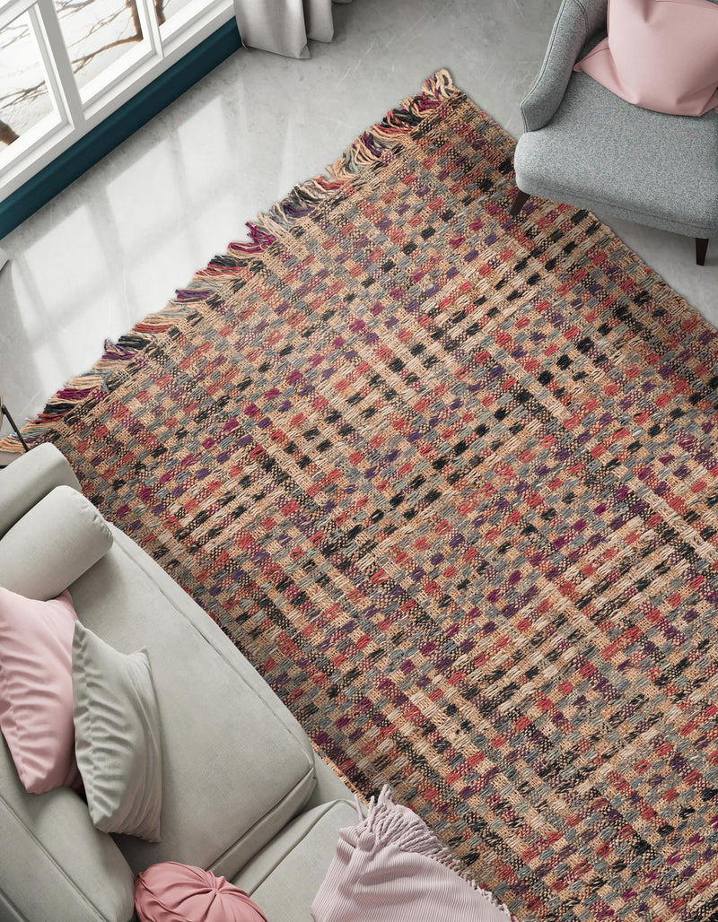 Savannah Jute Collection Area Rug - Malibu Rectangle Multi  lifestyle 11