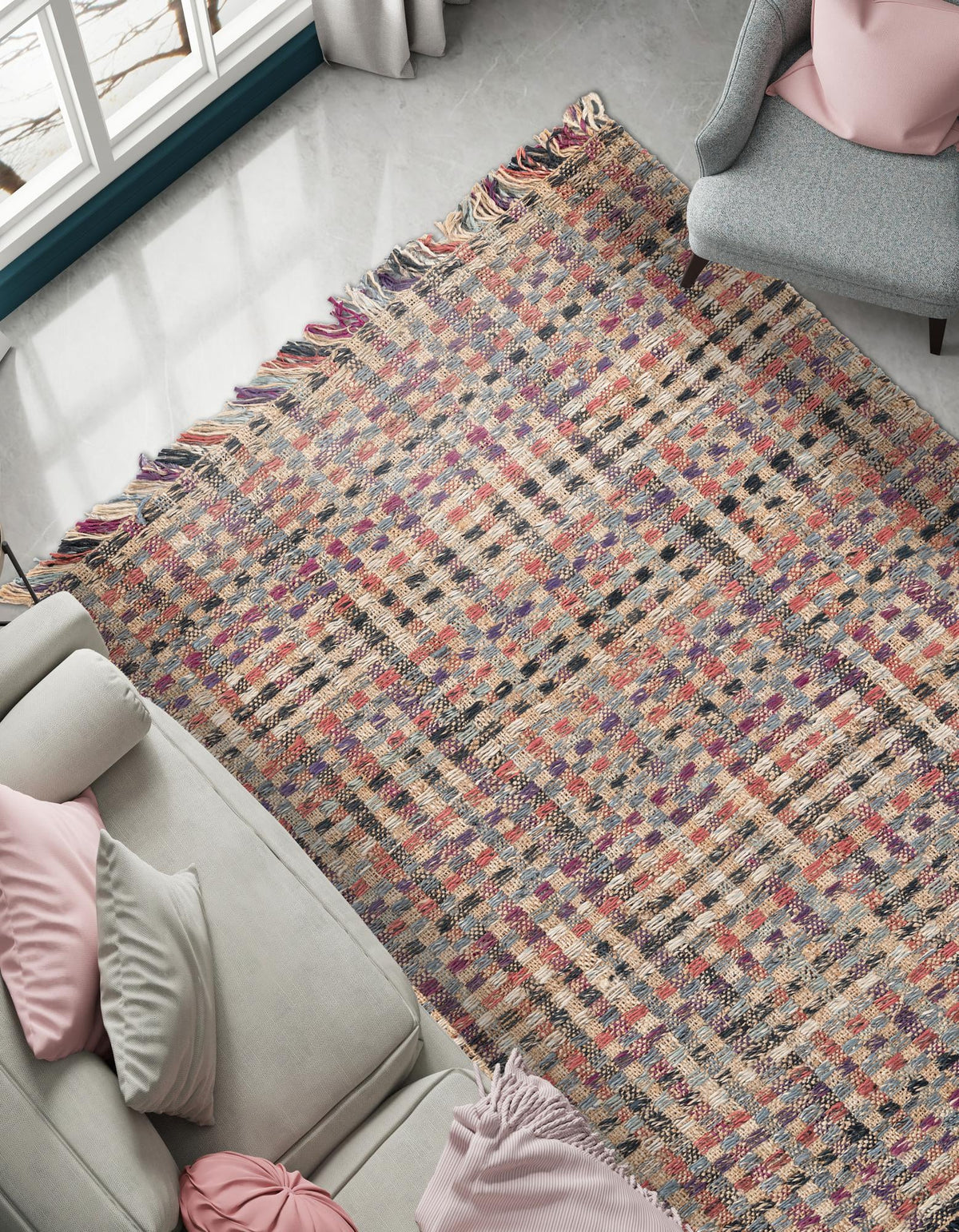 Savannah Jute Collection Area Rug - Malibu Rectangle Multi  lifestyle 10