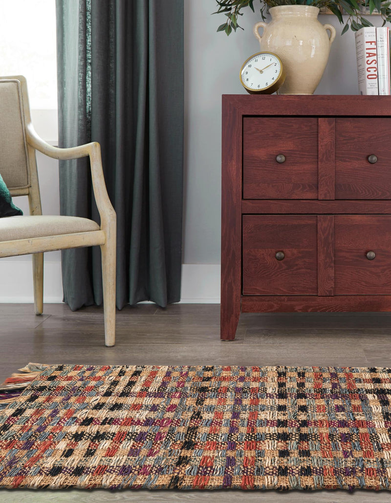 Savannah Jute Collection Area Rug - Malibu Runner Multi  lifestyle 26