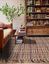 Savannah Jute Collection Area Rug - Malibu Square Multi  lifestyle 15