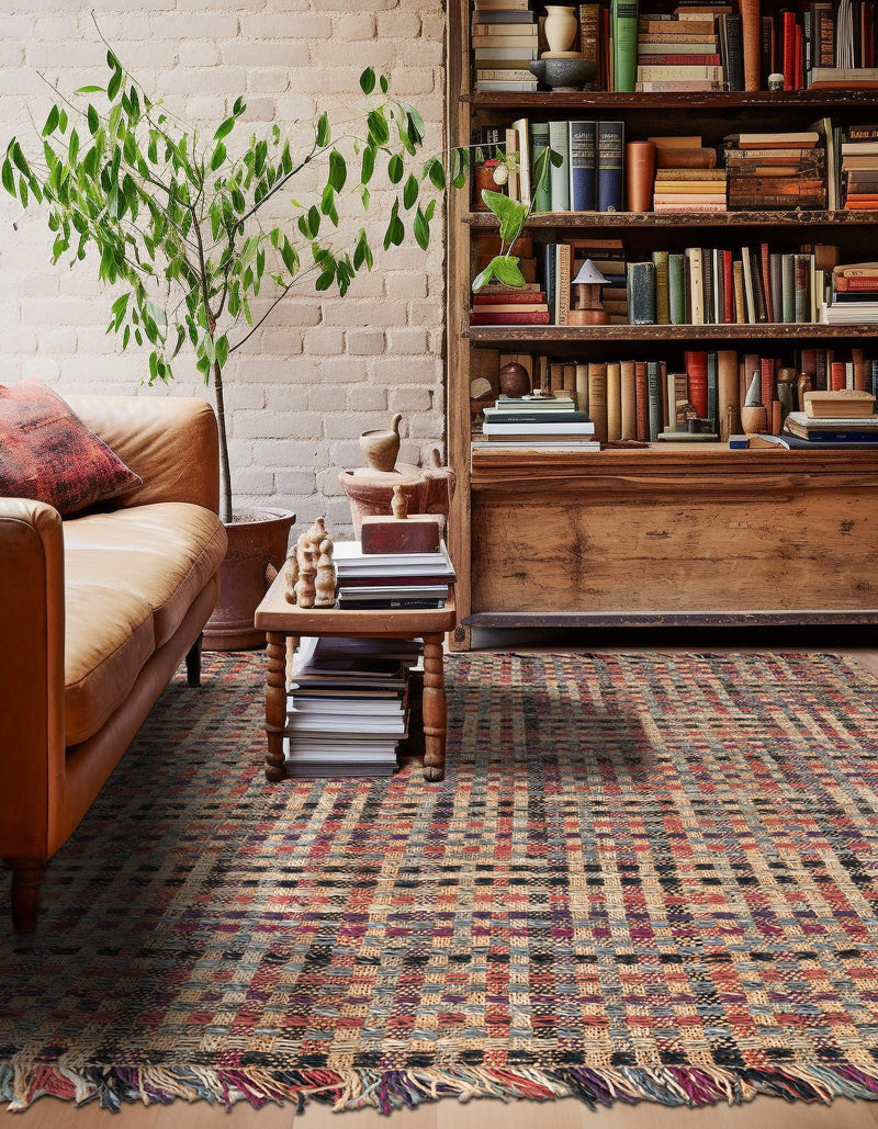 Savannah Jute Collection Area Rug - Malibu Square Multi  lifestyle 15