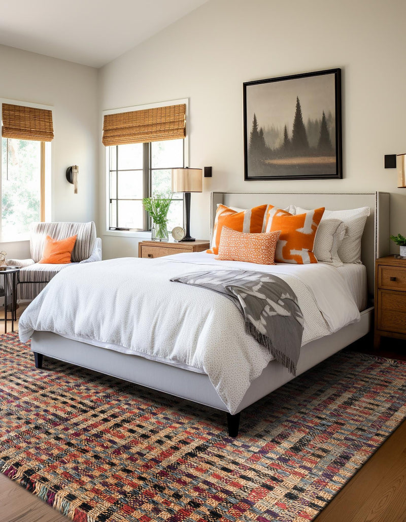 Savannah Jute Collection Area Rug - Malibu Square Multi  lifestyle 21