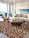 Savannah Jute Collection Area Rug - Malibu Square Multi  lifestyle 23