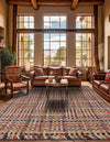 Savannah Jute Collection Area Rug - Malibu Square Multi  lifestyle 29