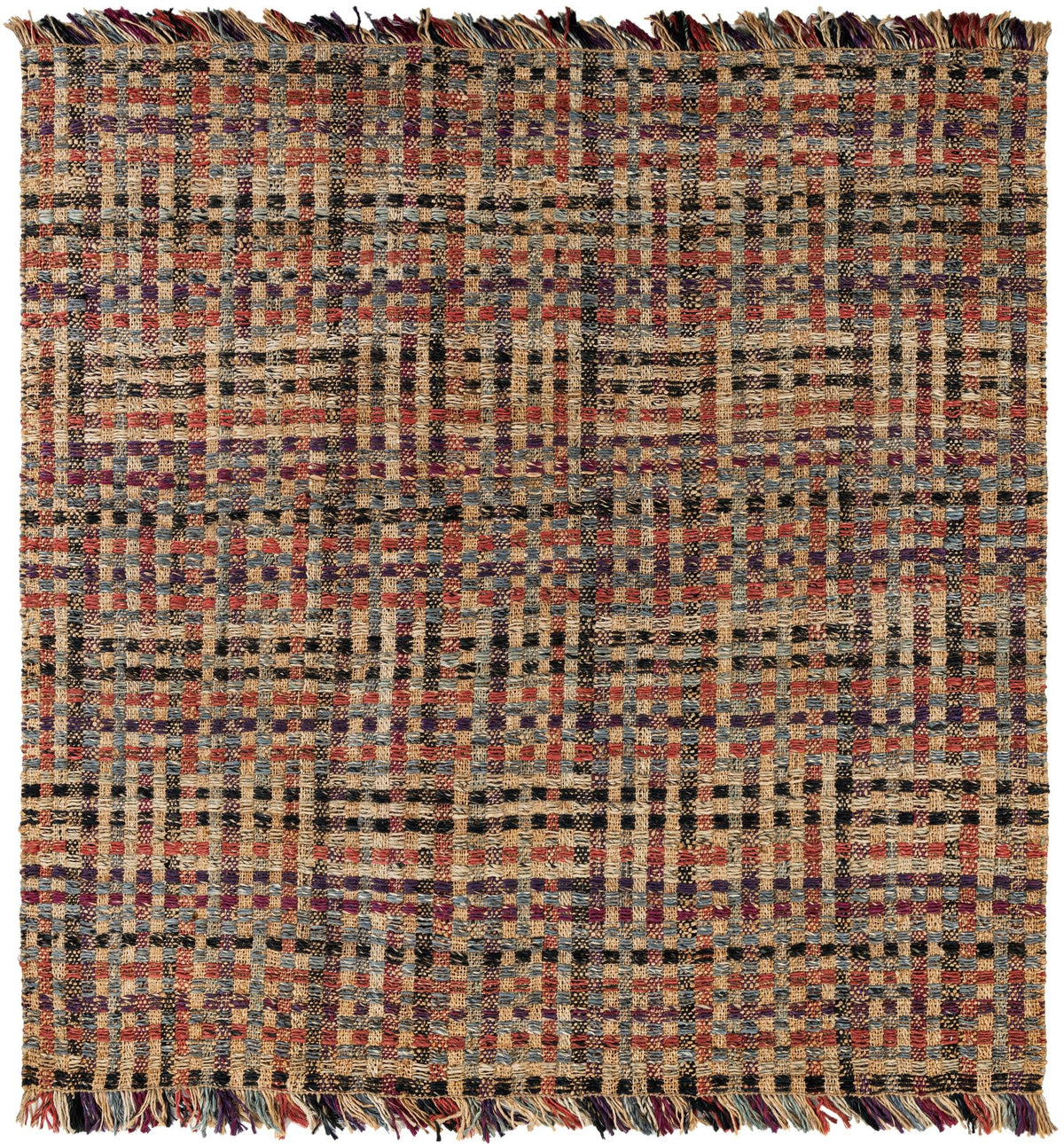 Savannah Jute Collection Area Rug - Malibu Square Multi  lifestyle 32
