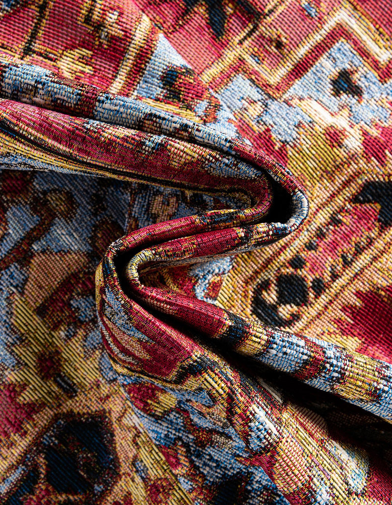 Patio Elegance Collection Area Rug -  Garden Rectangle Rust Red and Blue  lifestyle 15