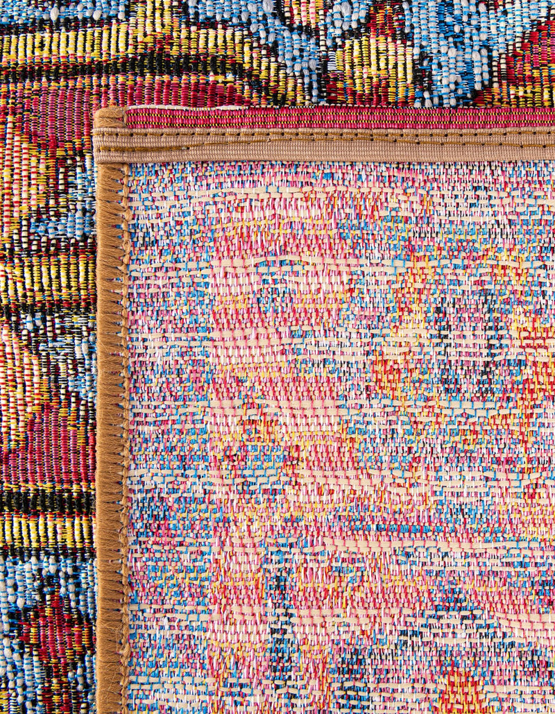 Patio Elegance Collection Area Rug -  Garden Rectangle Rust Red and Blue  lifestyle 16