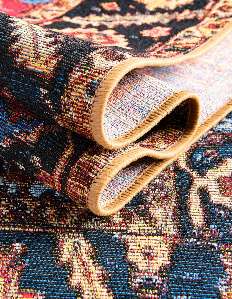 Patio Elegance Collection Area Rug -  Garden Rectangle Rust Red and Blue  lifestyle 20