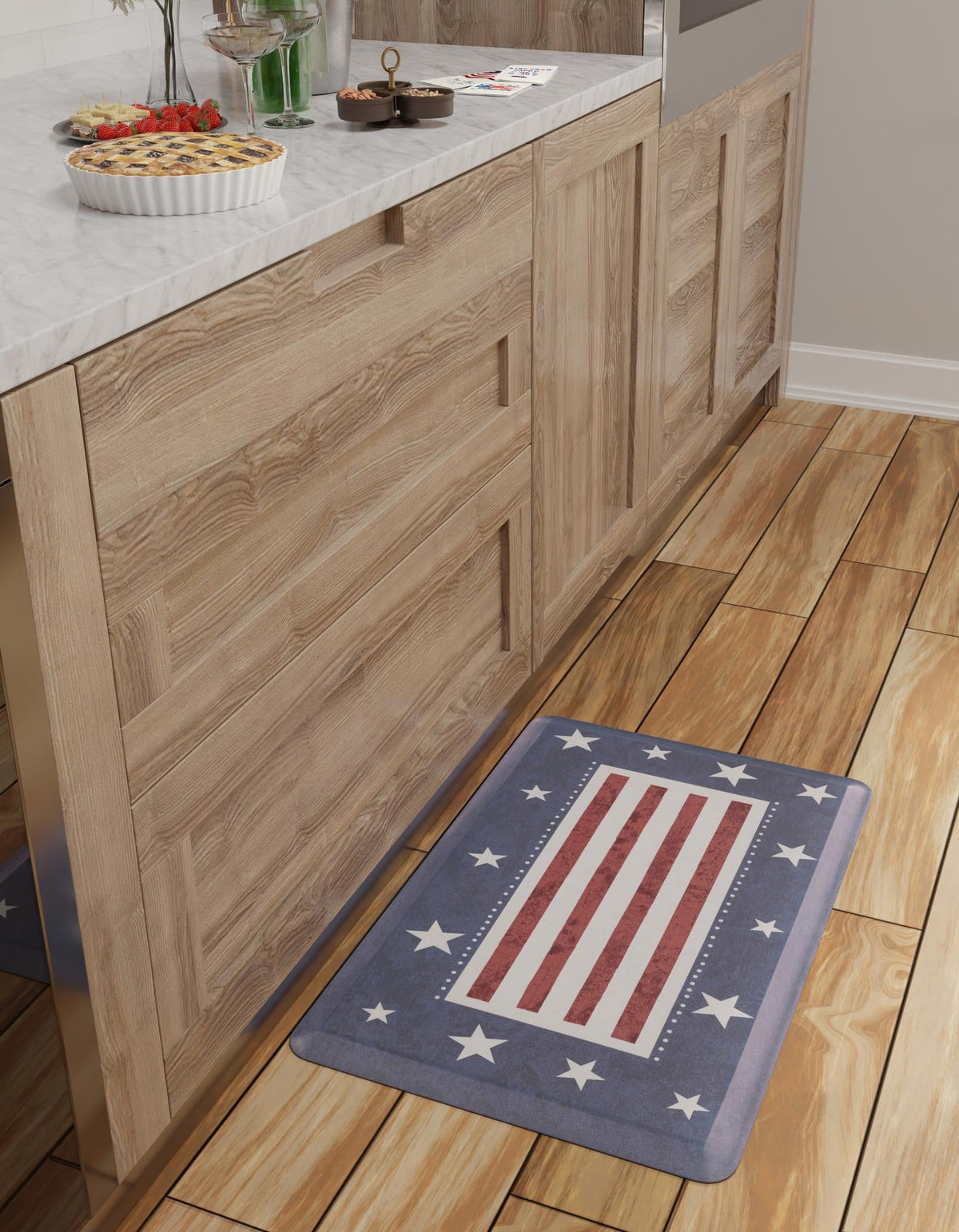 Cozy Haven Mat Collection Area Rug -  Hideaway Rectangle Red and Blue  lifestyle 2