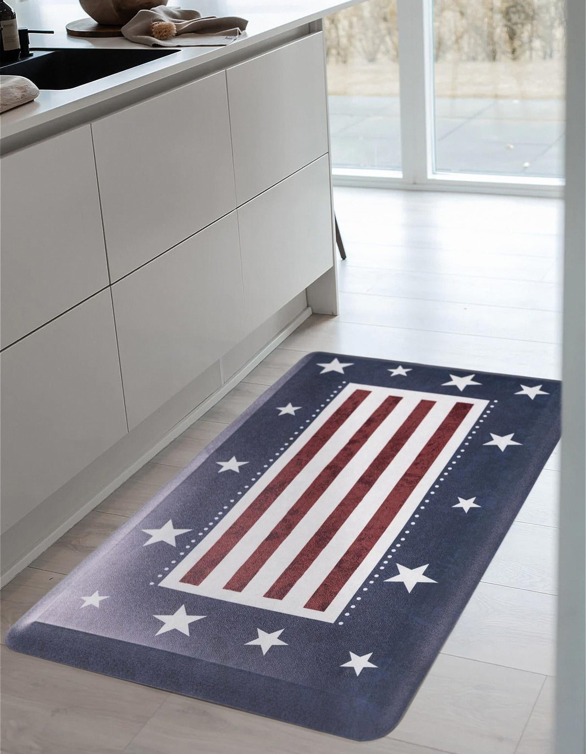 Cozy Haven Mat Collection Area Rug -  Hideaway Rectangle Red and Blue  lifestyle 6