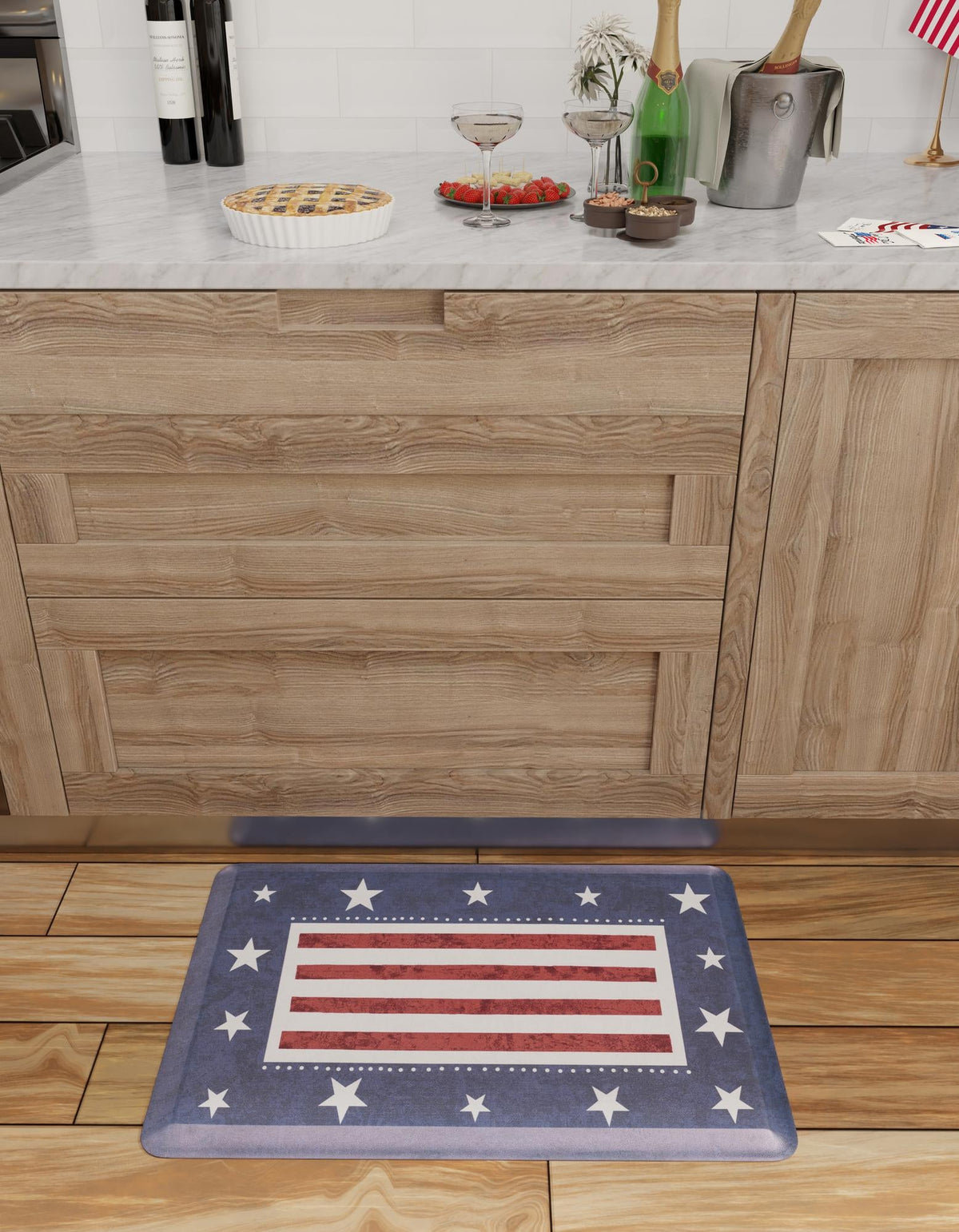 Cozy Haven Mat Collection Area Rug -  Hideaway Rectangle Red and Blue  lifestyle 8