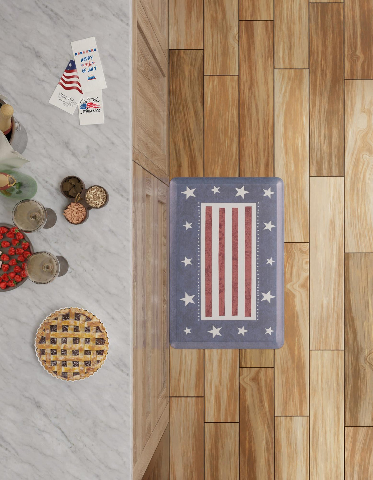 Cozy Haven Mat Collection Area Rug -  Hideaway Rectangle Red and Blue  lifestyle 10