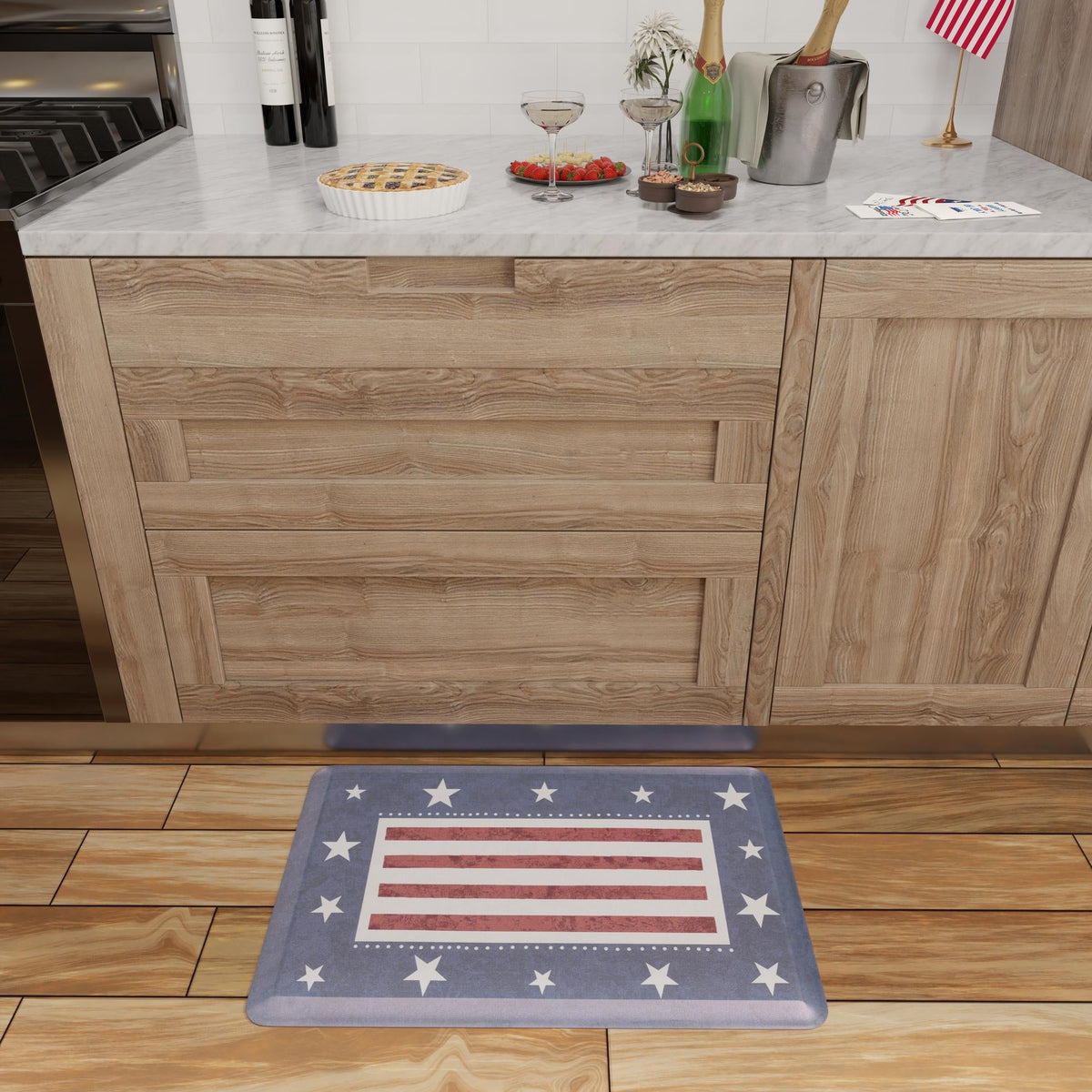 Cozy Haven Mat Collection Area Rug -  Hideaway Rectangle Red and Blue  lifestyle 14