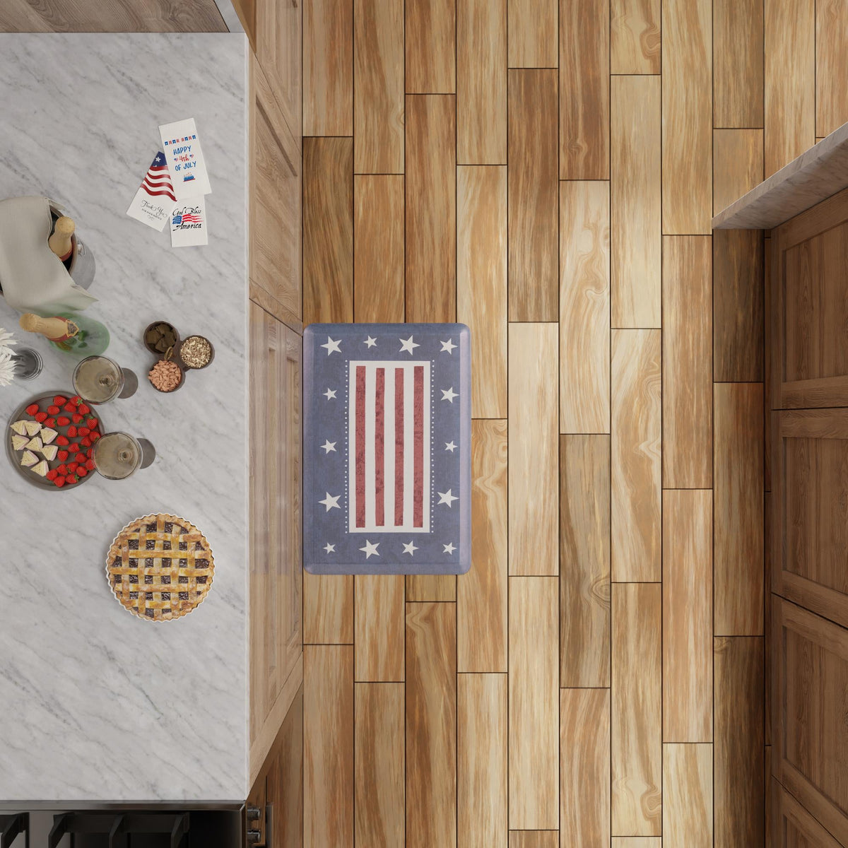 Cozy Haven Mat Collection Area Rug -  Hideaway Rectangle Red and Blue  lifestyle 20