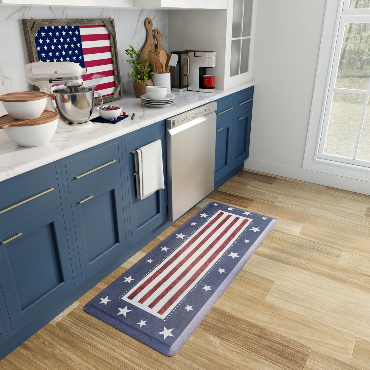 Cozy Haven Mat Collection Area Rug -  Hideaway Rectangle Red and Blue  lifestyle 13