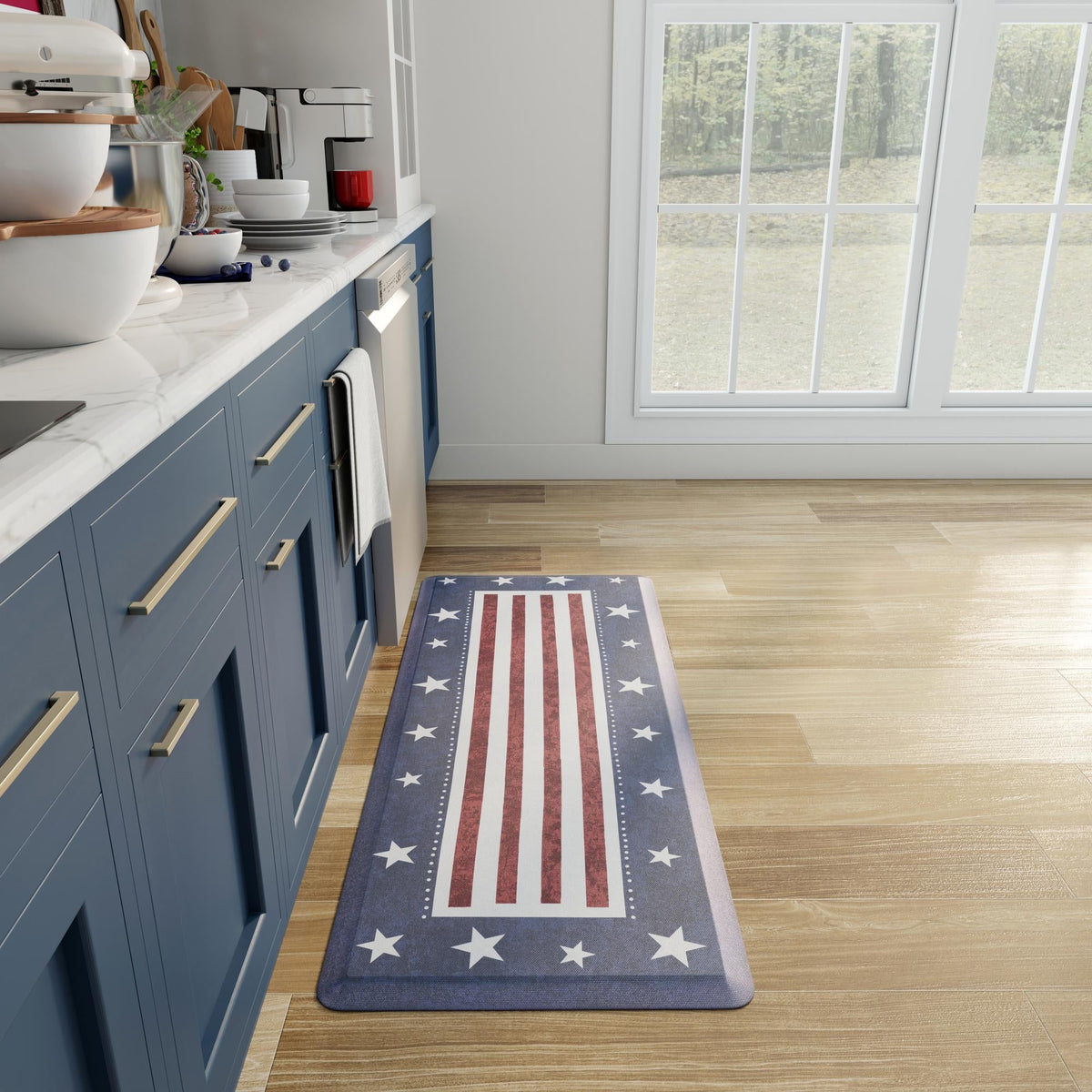 Cozy Haven Mat Collection Area Rug -  Hideaway Rectangle Red and Blue  lifestyle 15
