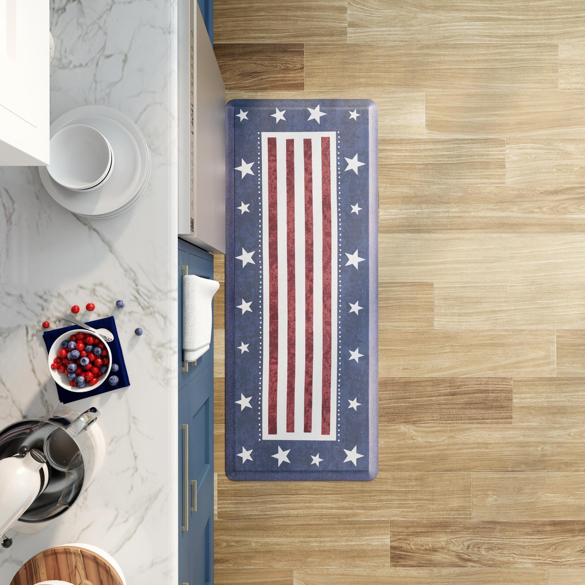 Cozy Haven Mat Collection Area Rug -  Hideaway Rectangle Red and Blue  lifestyle 21