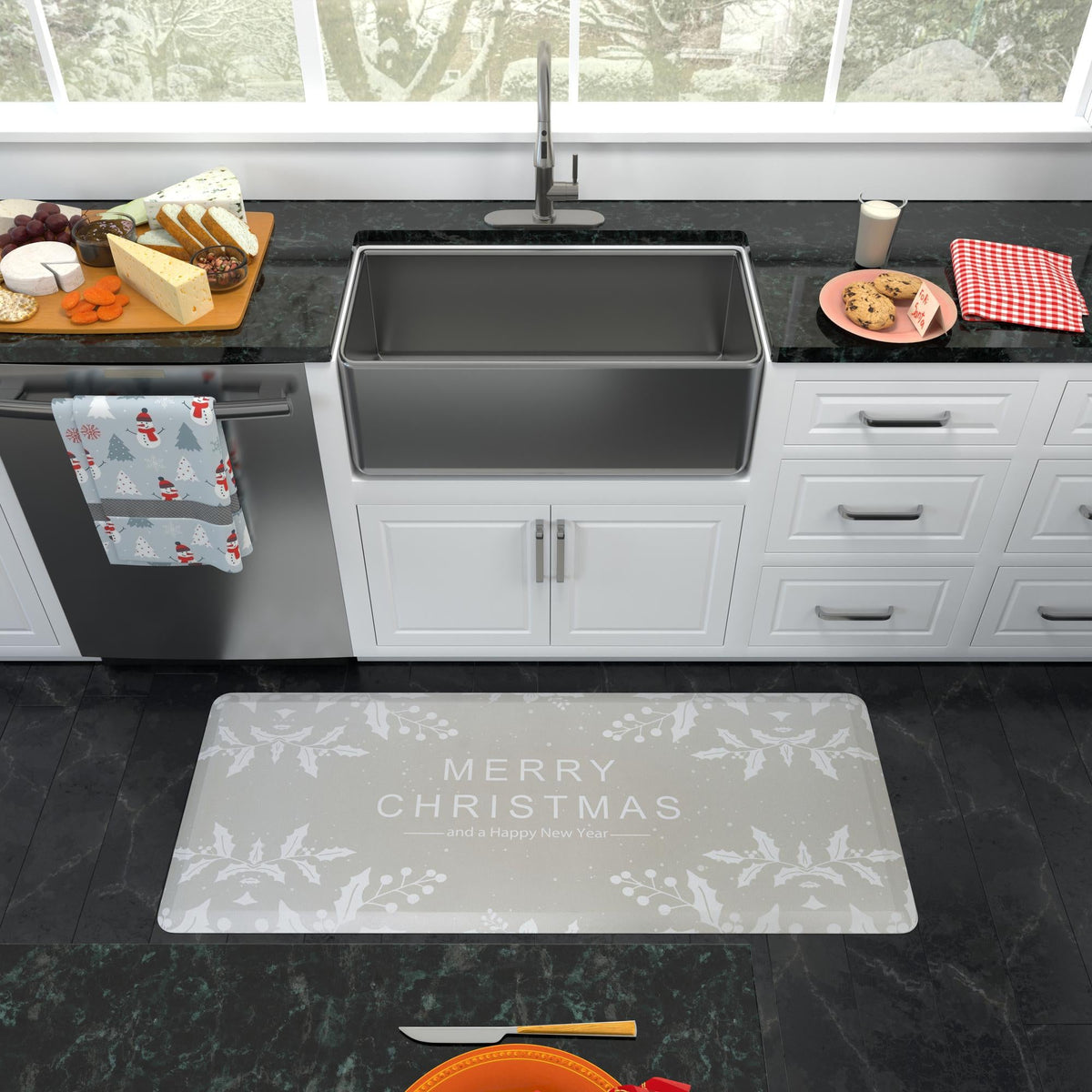 Cozy Haven Mat Collection Area Rug -  Den Rectangle Gray  lifestyle 15