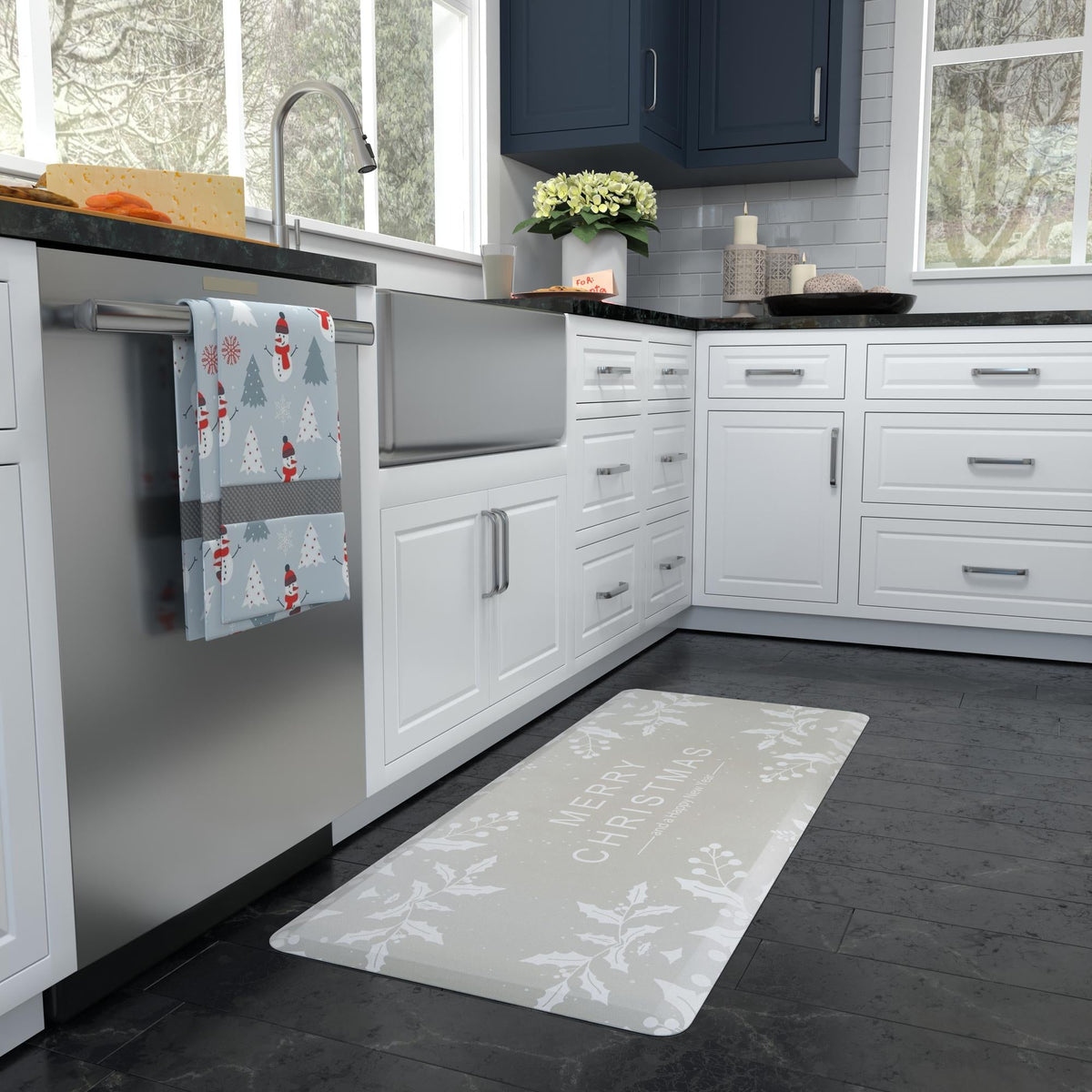 Cozy Haven Mat Collection Area Rug -  Den Rectangle Gray  lifestyle 19