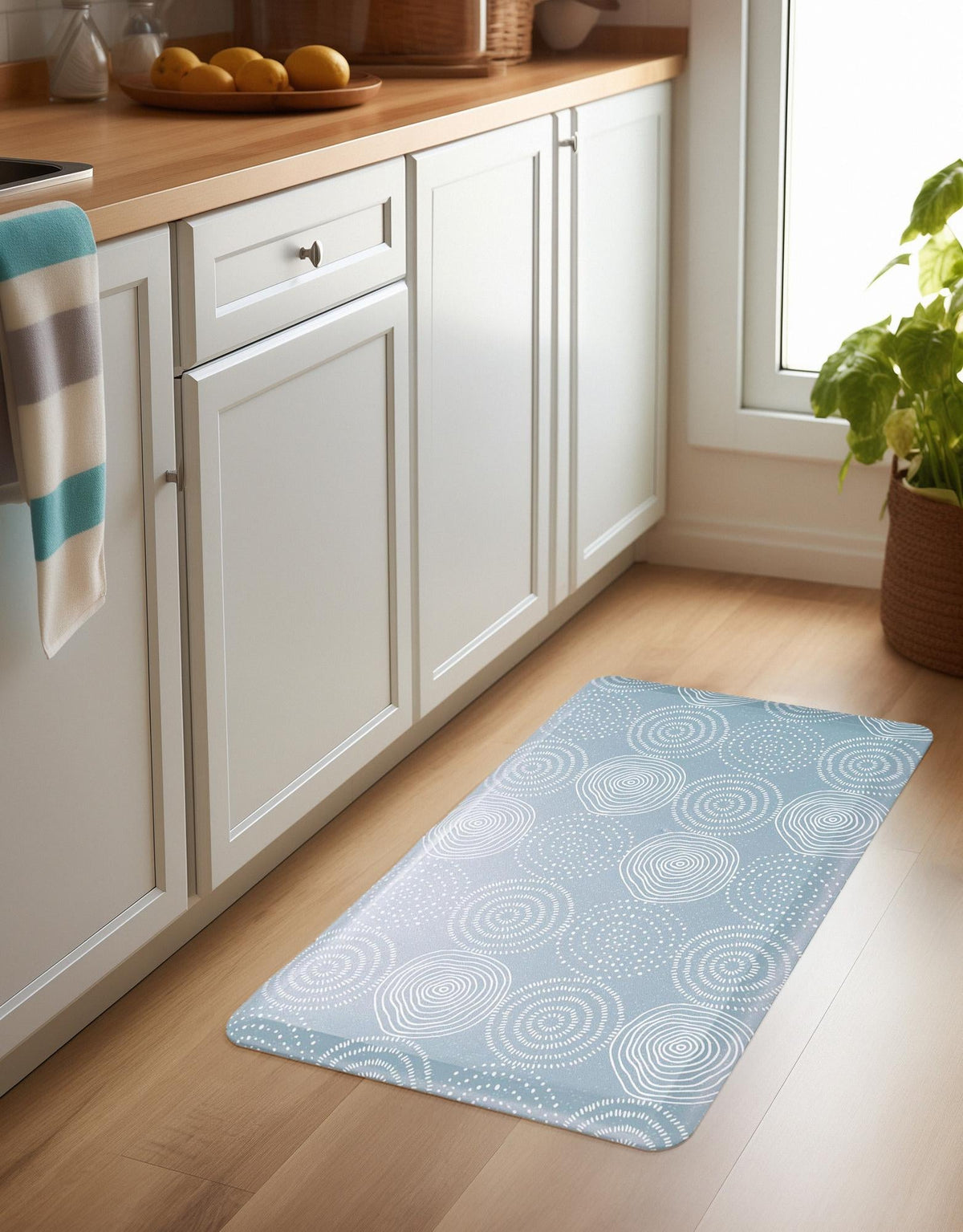 Cozy Haven Mat Collection Area Rug -  Lodge Rectangle Blue  lifestyle 6