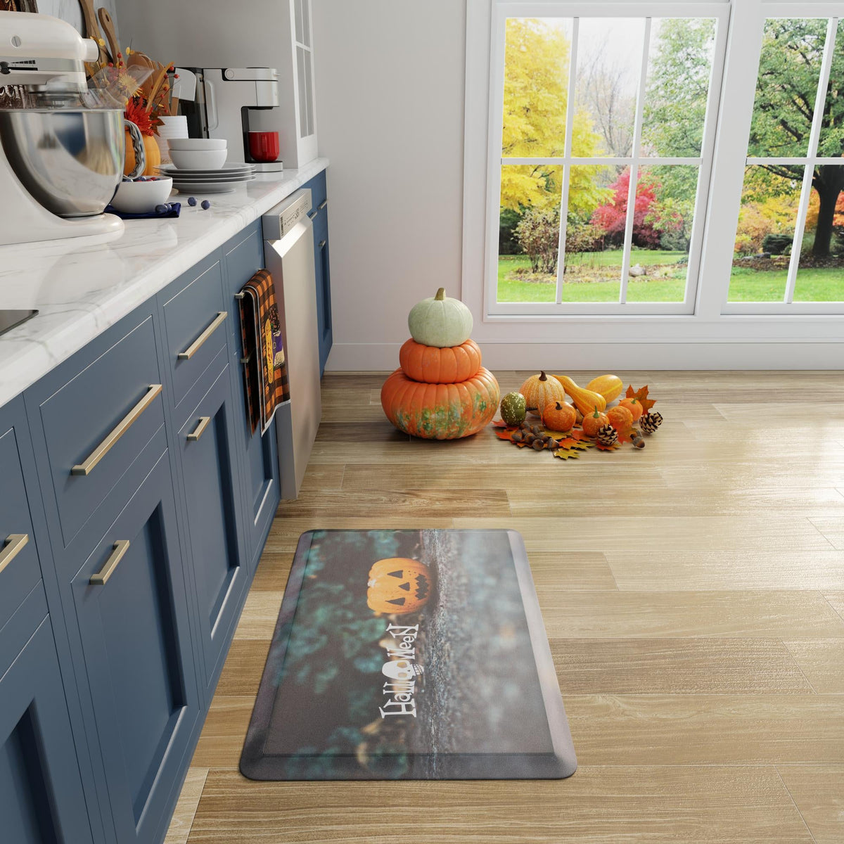 Cozy Haven Mat Collection Area Rug -  Peace Rectangle Multi  lifestyle 14