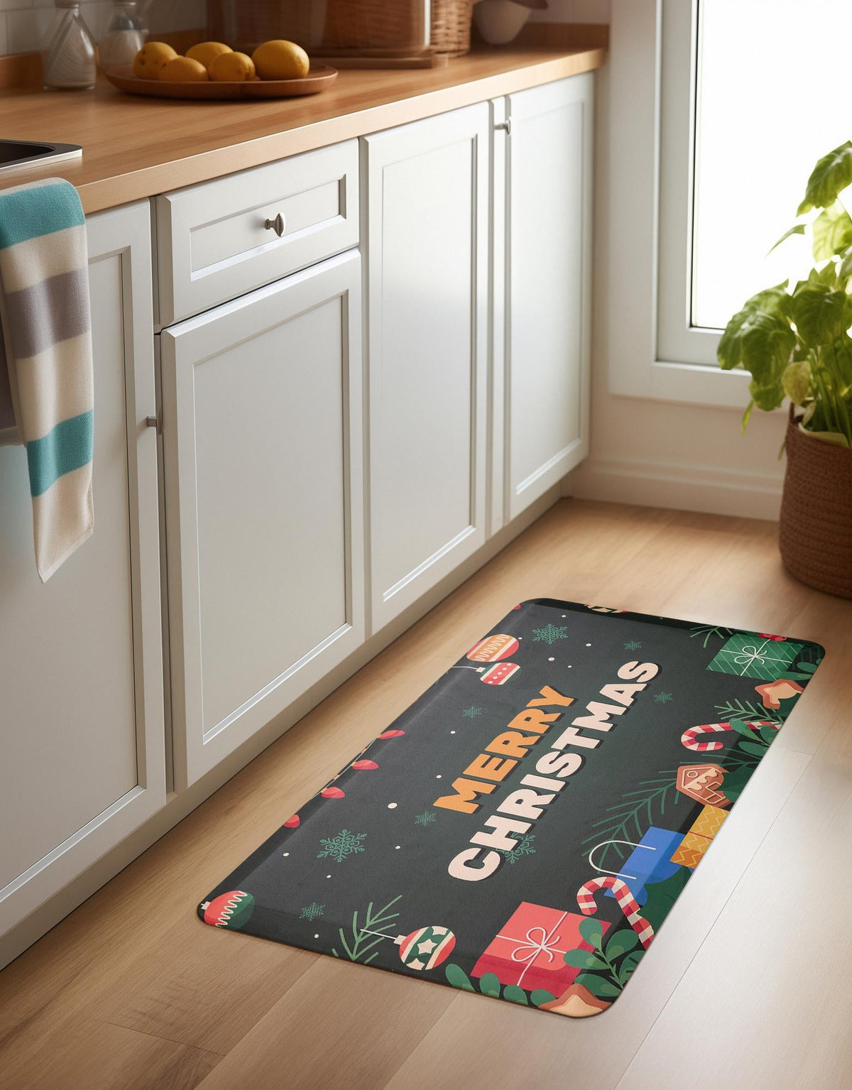 Cozy Haven Mat Collection Area Rug -  Calm Rectangle Green  lifestyle 8