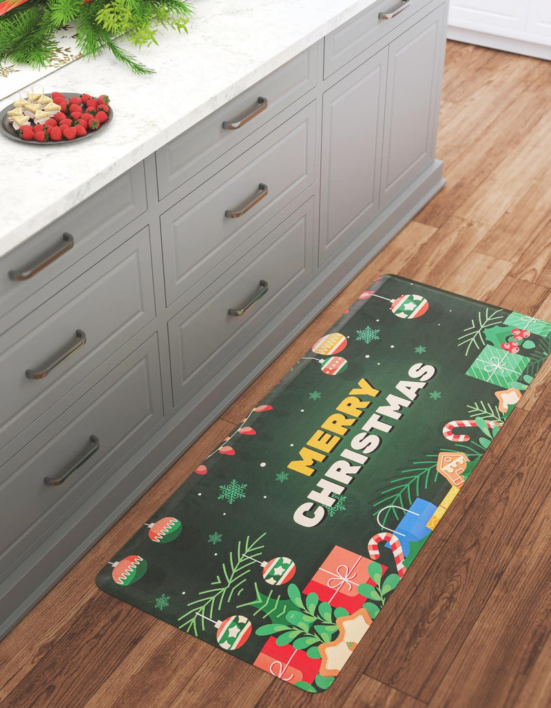 Cozy Haven Mat Collection Area Rug -  Calm Rectangle Green  lifestyle 3