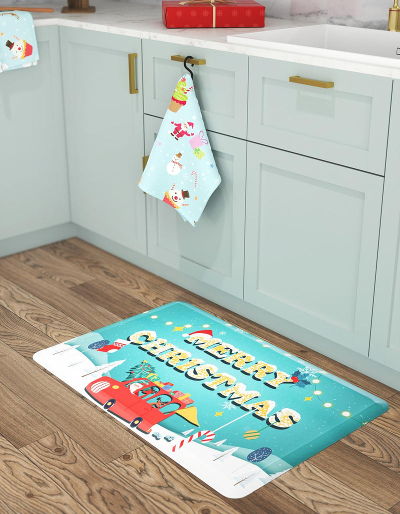 Cozy Haven Mat Collection Area Rug -  Quietude Rectangle Blue  lifestyle 2