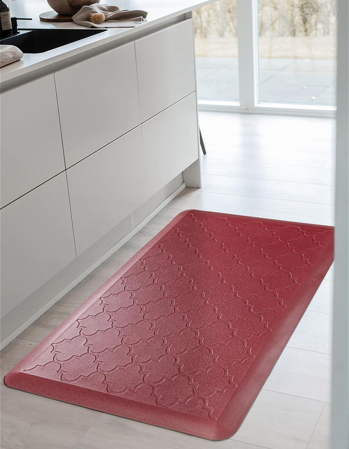 Cozy Mat Collection Area Rug -  Eden Rectangle Burgundy Red  lifestyle 19