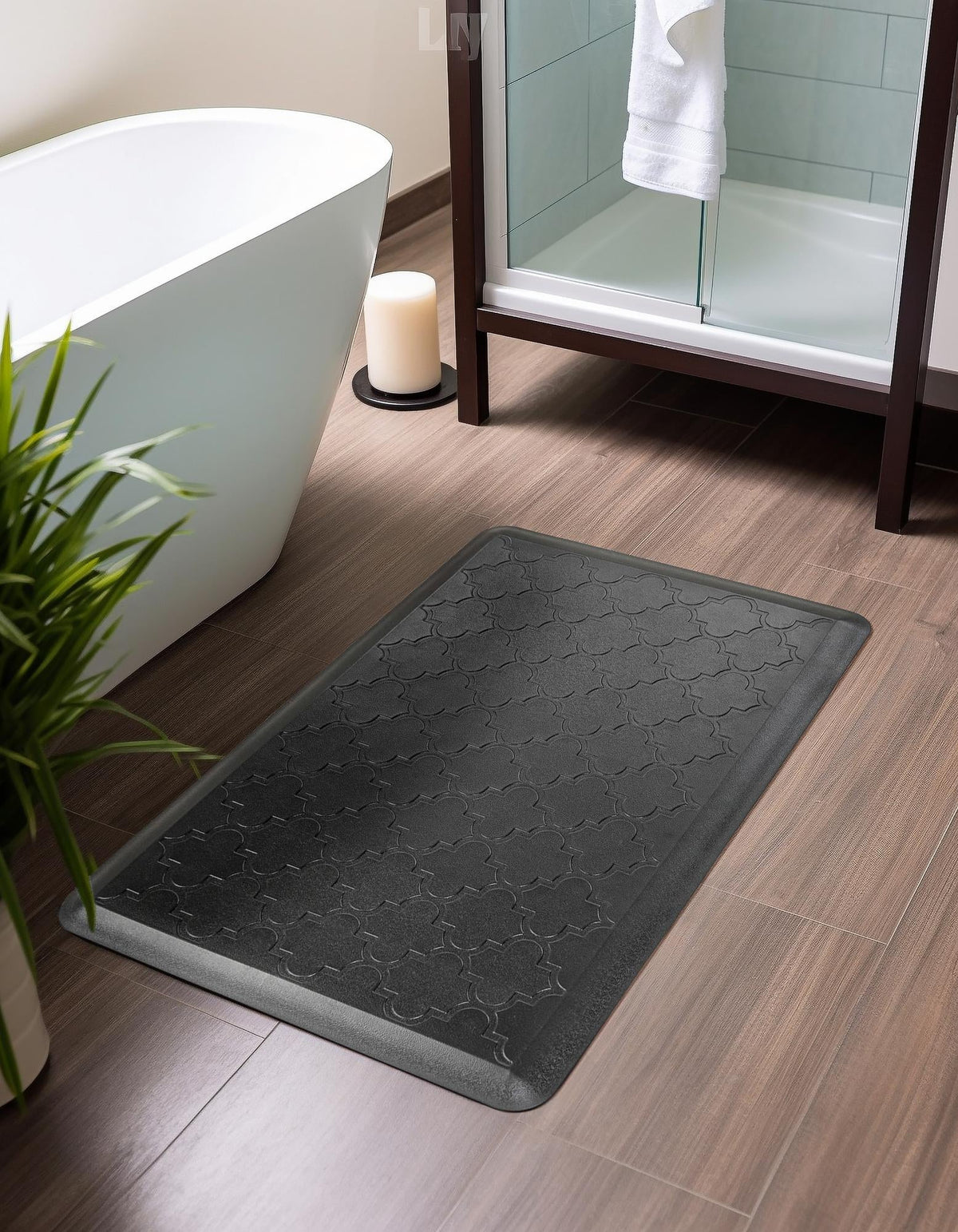 Cozy Mat Collection Area Rug -  Eden Rectangle Black  lifestyle 13